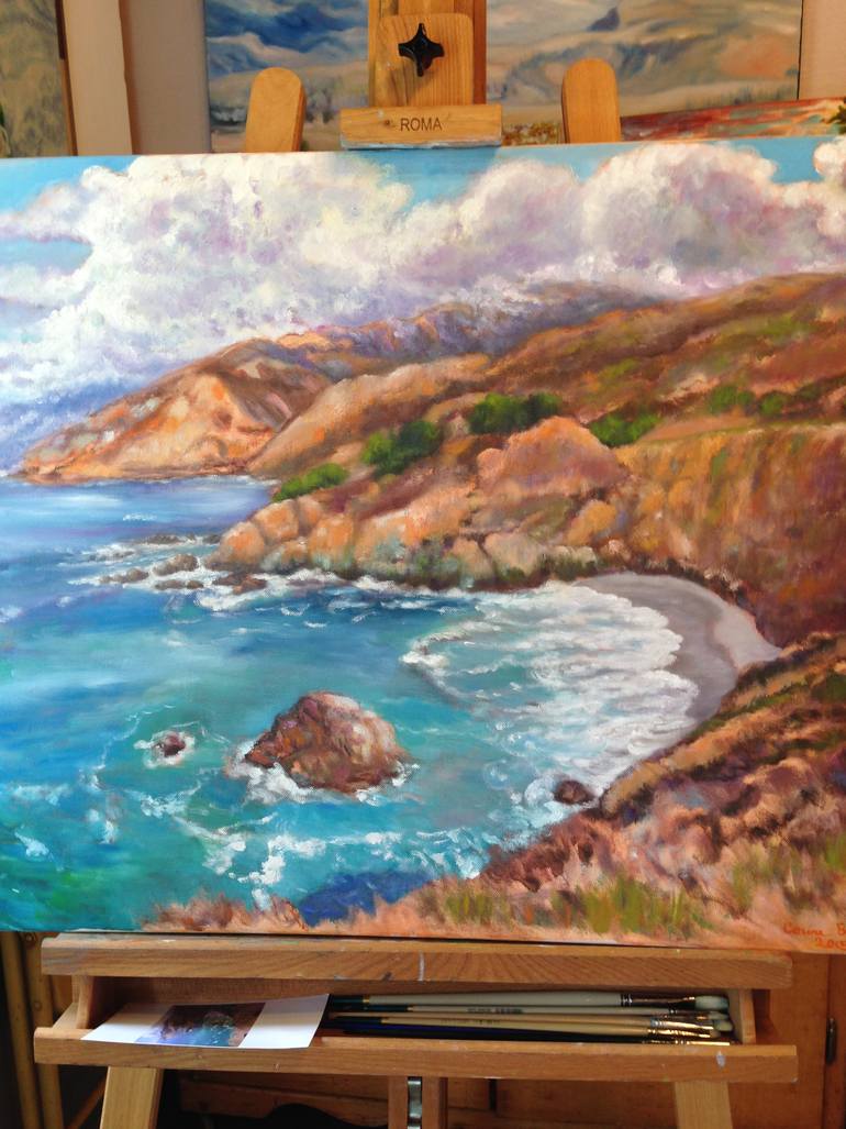 Original Impressionism Landscape Painting by Corine Barton