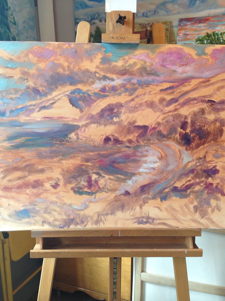 Original Impressionism Landscape Painting by Corine Barton