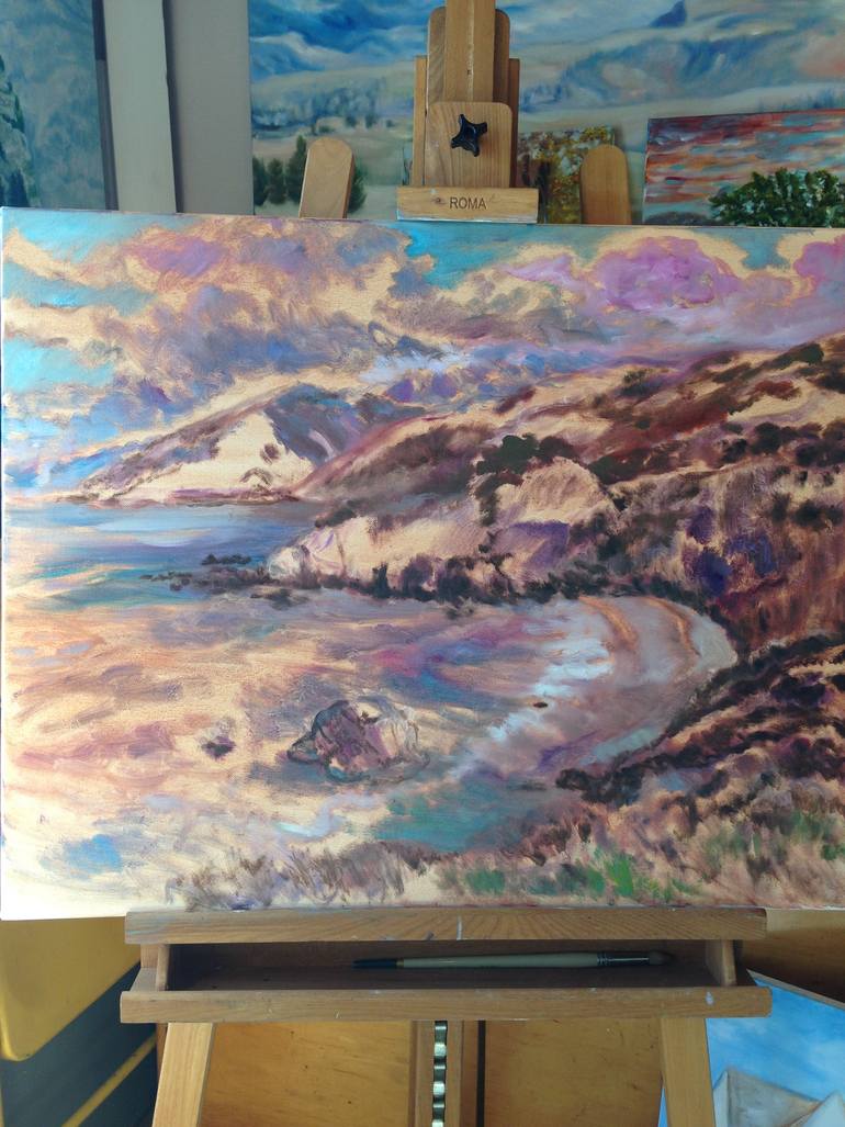 Original Impressionism Landscape Painting by Corine Barton
