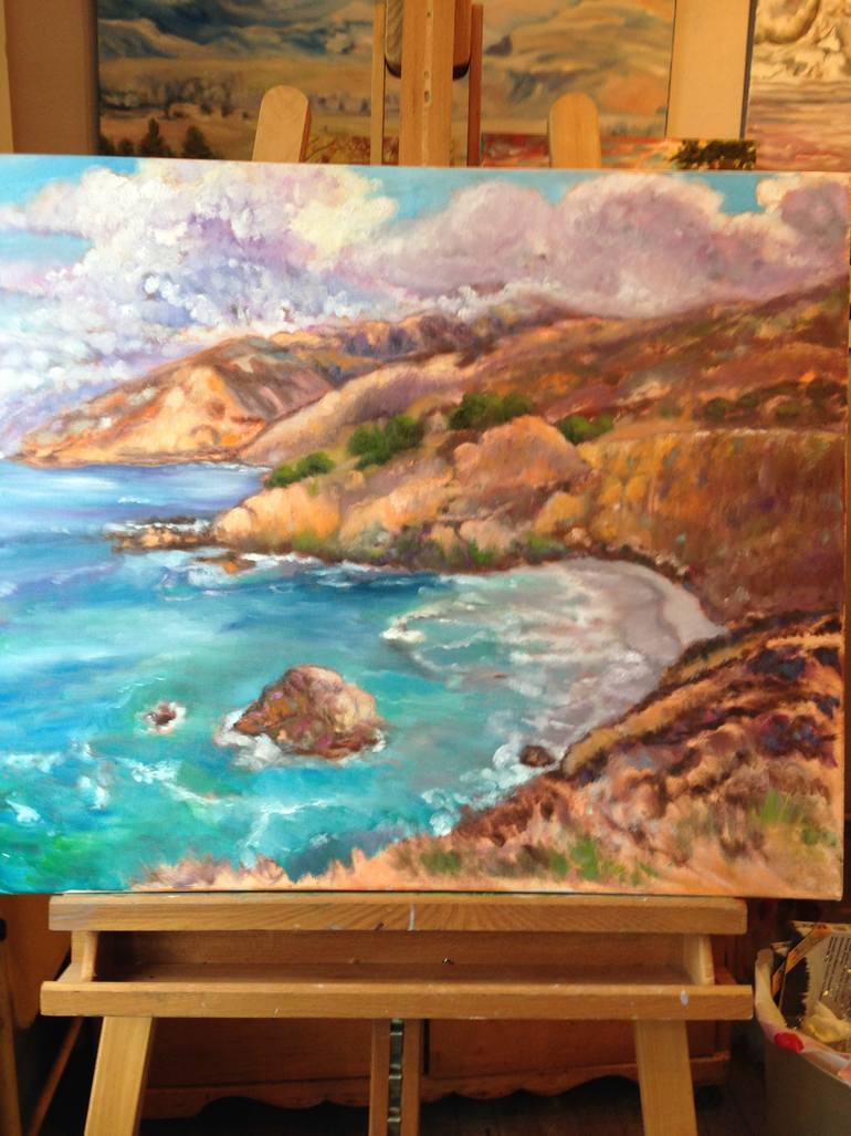 Original Impressionism Landscape Painting by Corine Barton