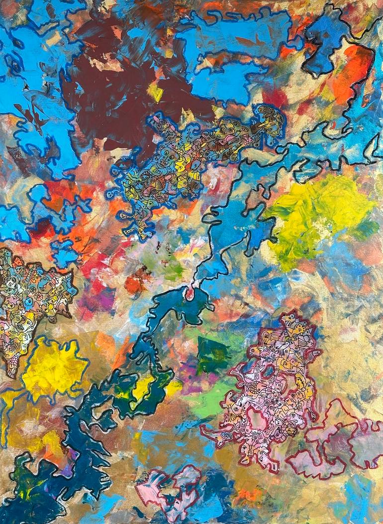 Original Abstract Painting by Amogh Katyayan | Abstract Art on Canvas | The Settlement