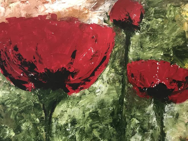 Original Abstract Expressionism Floral Painting by Amogh Katyayan