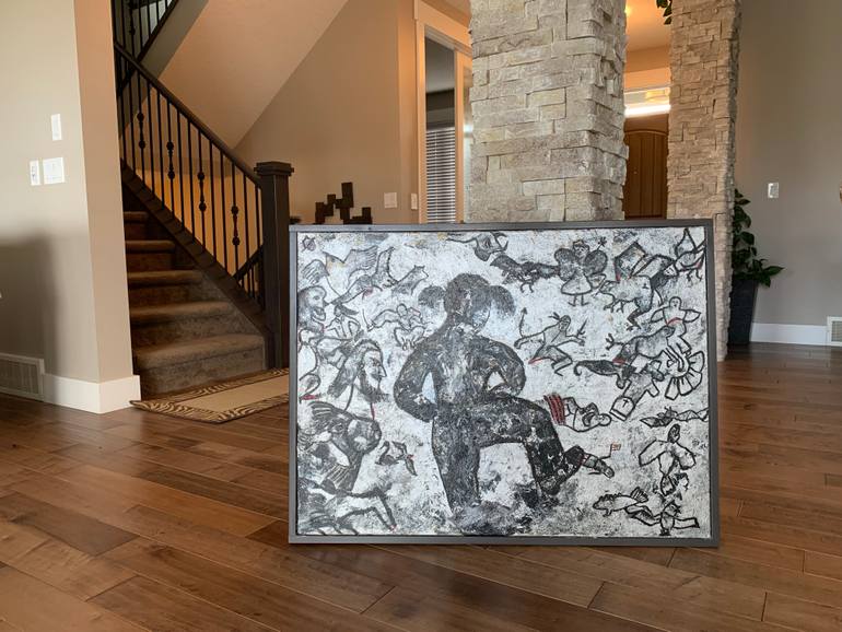 Original Abstract Expressionism Abstract Painting by Amogh Katyayan