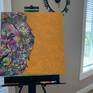 The King is depiction of power and pride. The king encompasses the whole world around him. This is represented by the drawings in the body. 

The painting is on the gallery wrapped canvas and comes ready to hang.