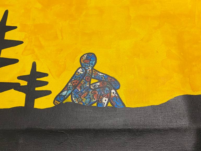 Original Abstract Expressionism Abstract Painting by Amogh Katyayan