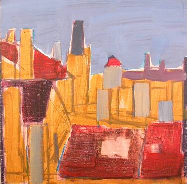 Original Abstract Architecture Paintings by Simon North