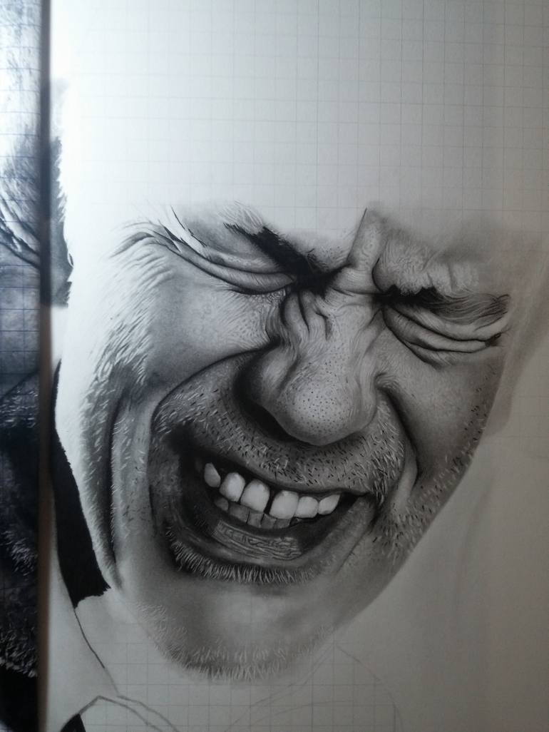 Original Photorealism Men Drawing by Emanuele Fittipaldi