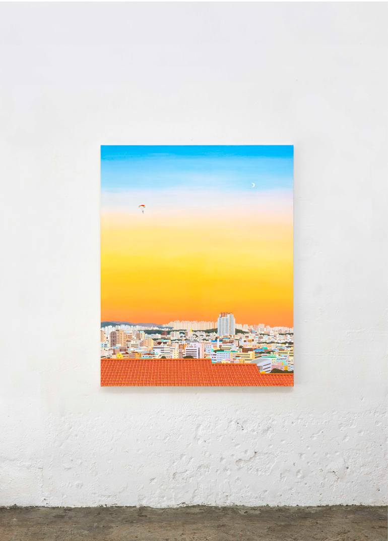 Original Contemporary Cities Painting by Aeng La