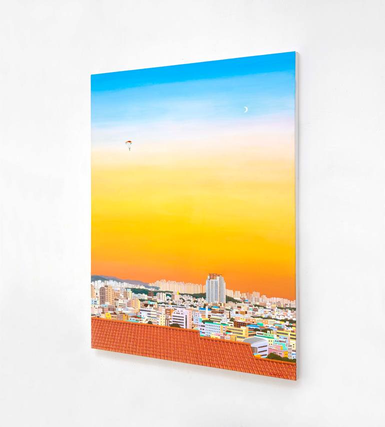 Original Contemporary Cities Painting by Aeng La