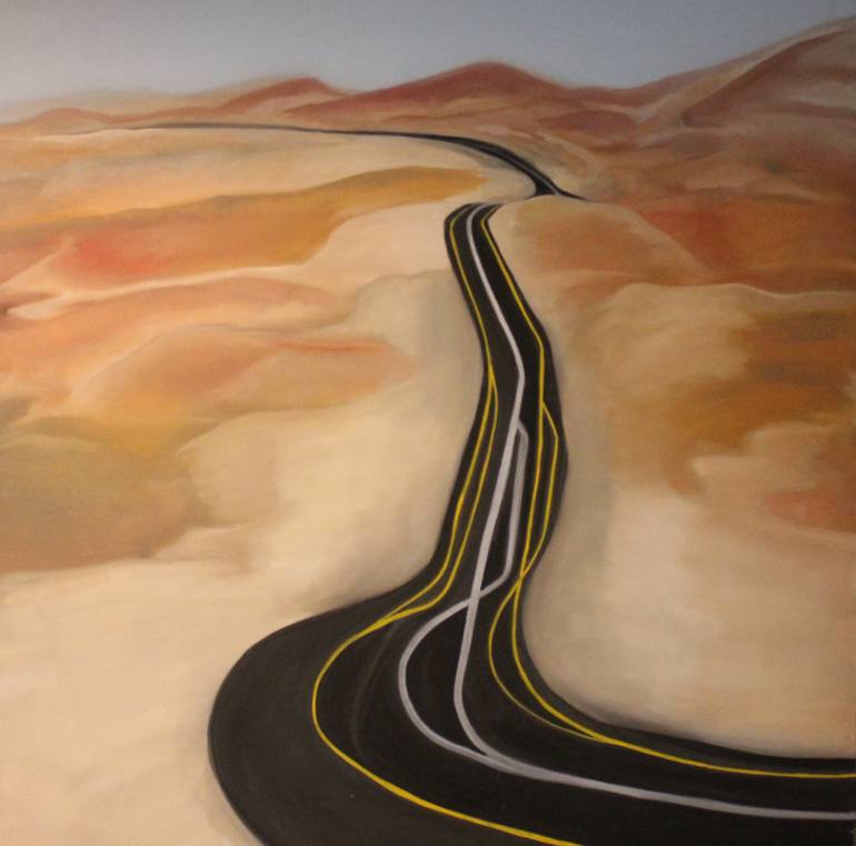Desert Road Painting by Ilana Visotsky | Saatchi Art