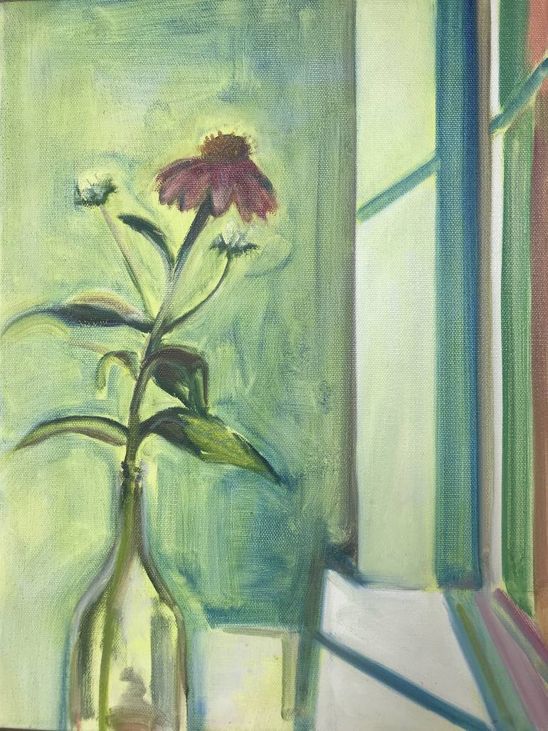 Original Expressionism Floral Painting by Ilana Visotsky