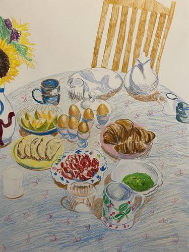 Original Documentary Still Life Drawings by Ilana Visotsky