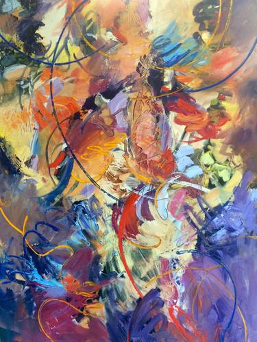 Original Abstract Fantasy Painting by Janine Schmitt