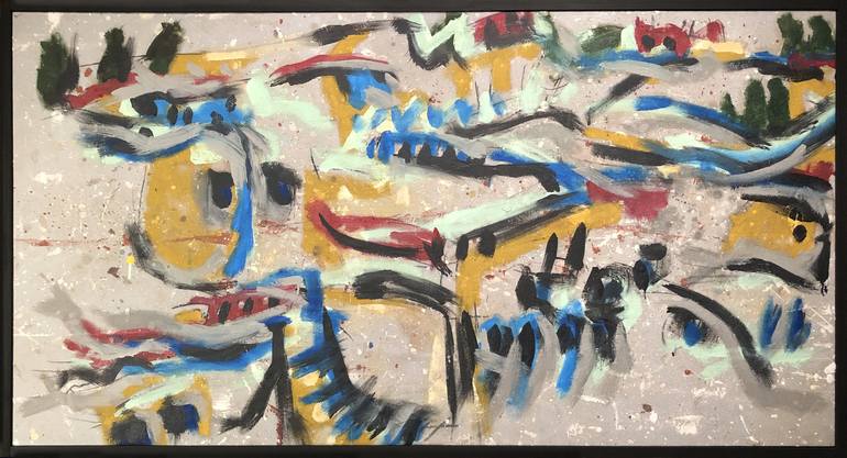 Original Abstract Expressionism Abstract Painting by Roland de Fries