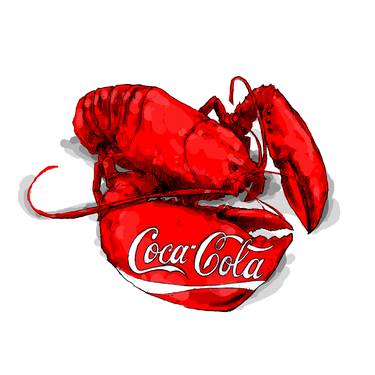 Coca-Cola Lobster (Illustration version, No. 1) - Limited Edition 1 of 1 thumb