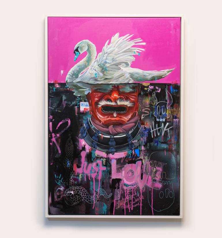 Original Contemporary Graffiti Painting by Mia Hawk
