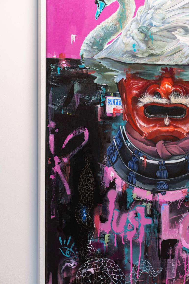 Original Contemporary Graffiti Painting by Mia Hawk