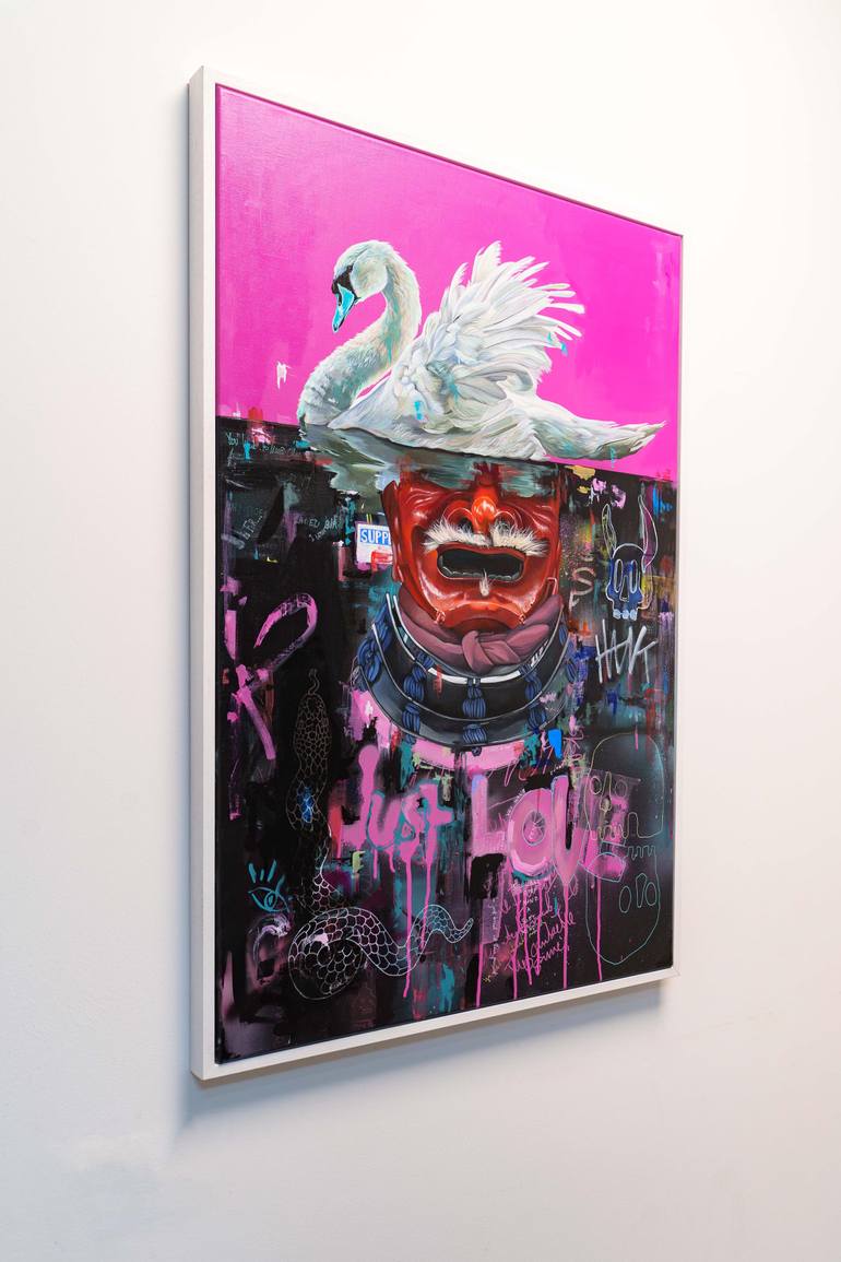 Original Contemporary Graffiti Painting by Mia Hawk
