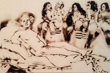 Original Pop Art Nude Drawings by Michael Serafino