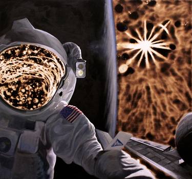 Original Expressionism Outer Space Paintings by Michael Serafino