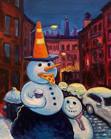 Saatchi Art Artist Michael Rimbaud; Paintings, “Crusty the Snowman” #art