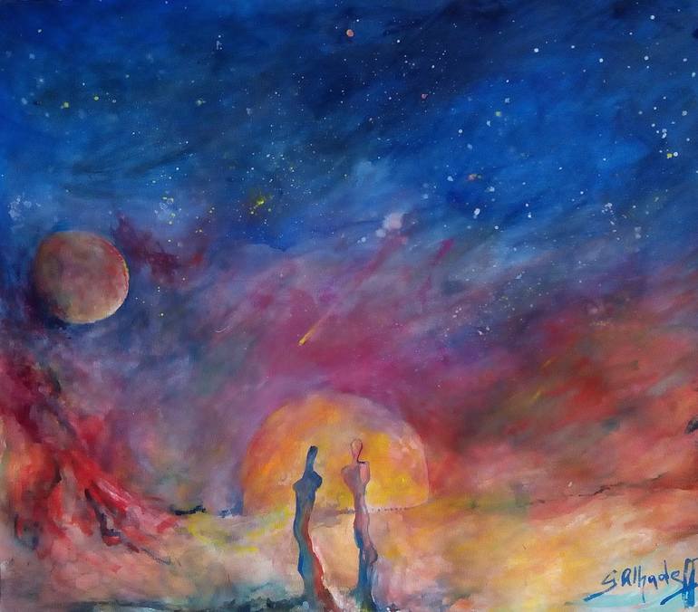 Cosmos Painting by Gustave Alhadeff | Saatchi Art