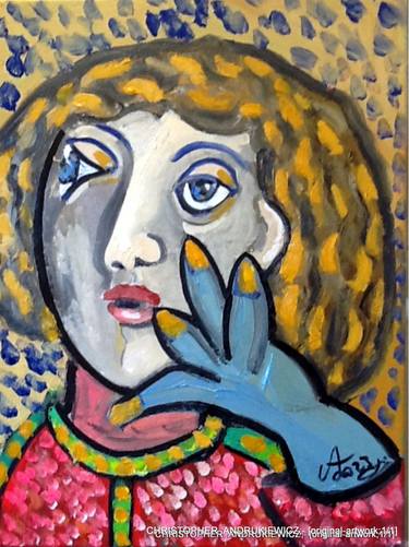 Original Abstract Expressionism Portrait Paintings by christopher andrukiewicz