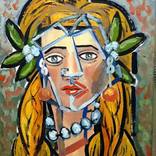 flowers in her hair. by christopher andrukiewicz