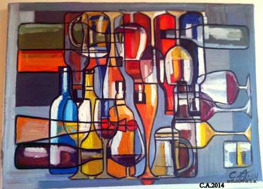 Original Abstract Still Life Paintings by christopher andrukiewicz
