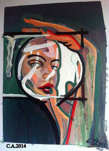 Original Abstract Expressionism Portrait Paintings by christopher andrukiewicz