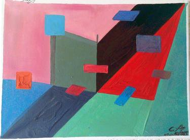 Original Expressionism Geometric Paintings by christopher andrukiewicz