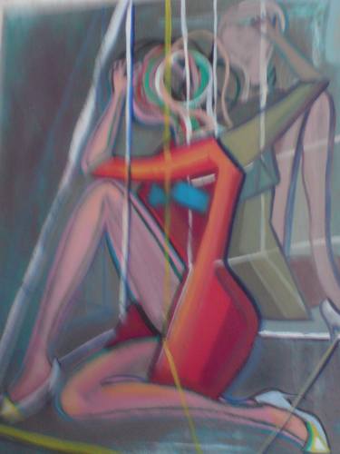 Original Abstract Women Paintings by christopher andrukiewicz