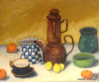 Original Impressionism Still Life Paintings by christopher andrukiewicz