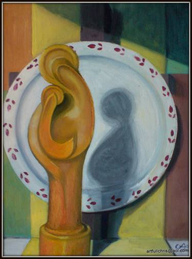 pregnant shadow; original painting; thumb