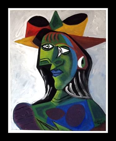 Original Cubism Portrait Paintings by christopher andrukiewicz