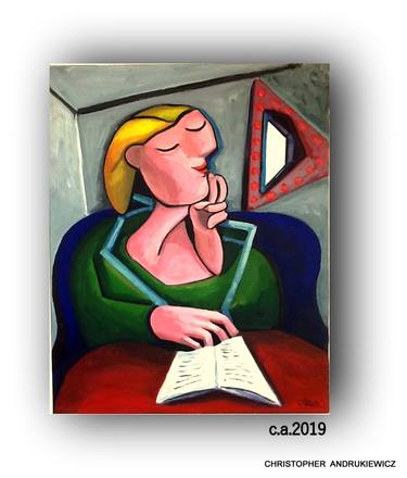 LADY READING;- [picasso modified-copy-type] thumb