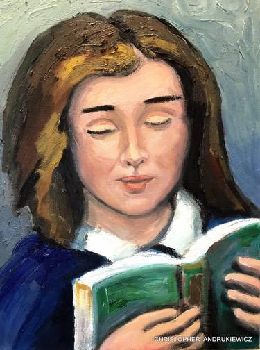 the young lady reading. thumb
