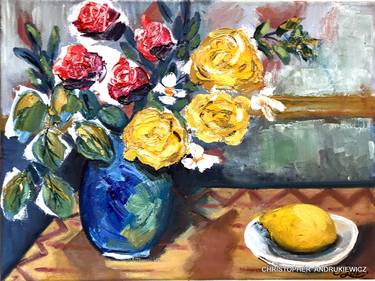 Original Still Life Paintings by christopher andrukiewicz