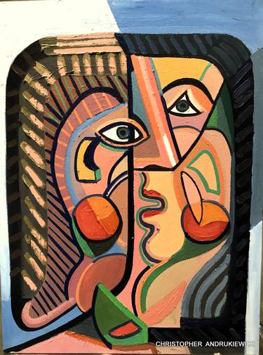 Original Abstract Expressionism Portrait Paintings by christopher andrukiewicz