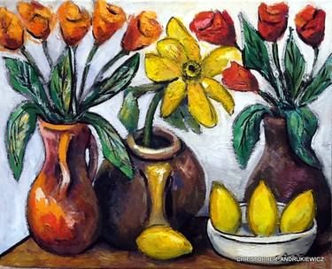 pots and flowers and lemons. thumb