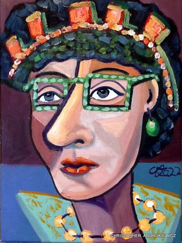 Original Abstract Expressionism Portrait Paintings by christopher andrukiewicz