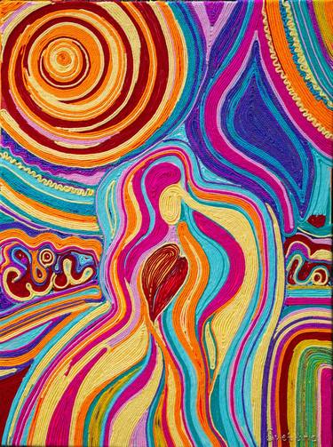 Original Abstract Expressionism Abstract Mixed Media by Lana Hollinger