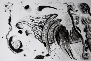 Original Abstract Expressionism Abstract Drawings by Flavio Guerrerod