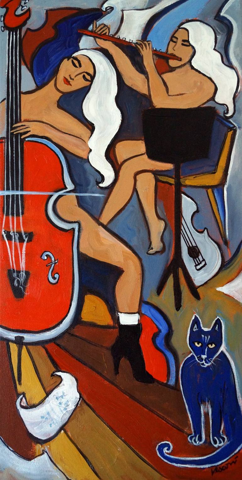 Original Contemporary Music Paintings by Valerie Vescovi