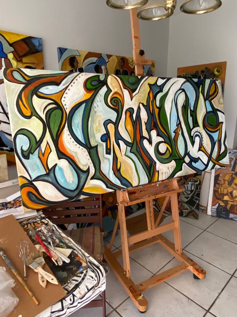 Original Abstract Expressionism Abstract Painting by Valerie Vescovi