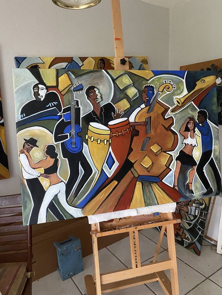 Original Contemporary Music Painting by Valerie Vescovi