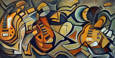 Original Cubism Music Paintings by Valerie Vescovi