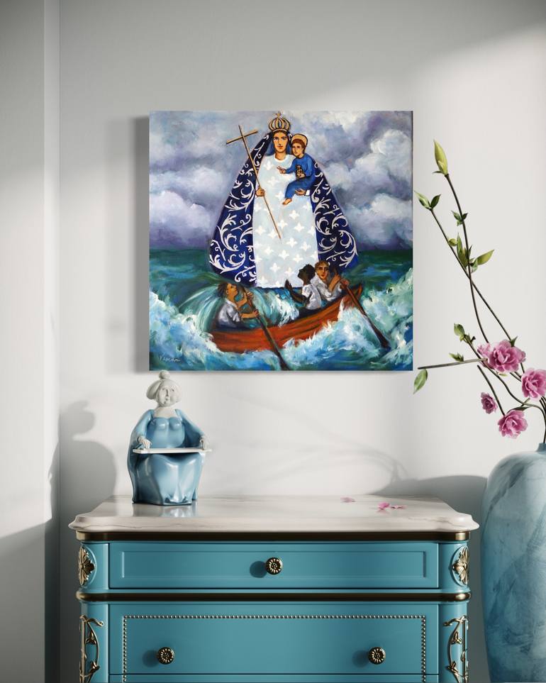Original Classicism Religion Painting by Valerie Vescovi