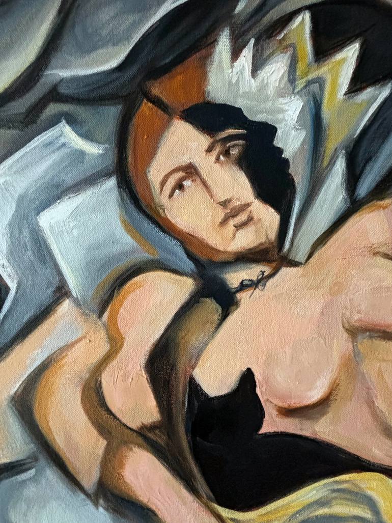 Original Cubism Nude Painting by Valerie Vescovi