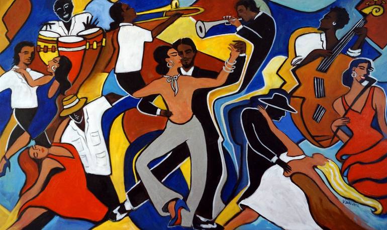 Print of Figurative Music Paintings by Valerie Vescovi